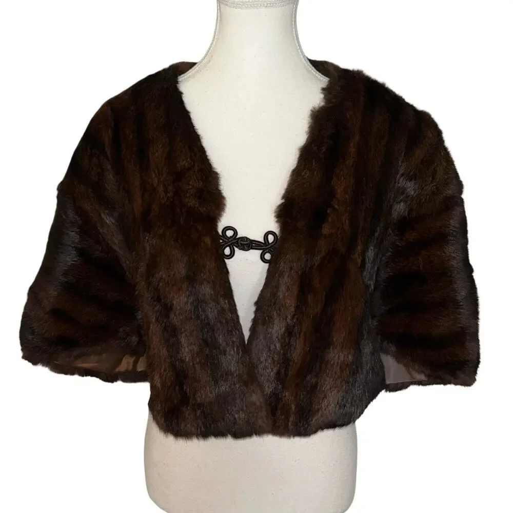 Vintage 1950s Dark Ranch Mink Capelet – Stein Bros. Fur Co. - Picture 2 of 8